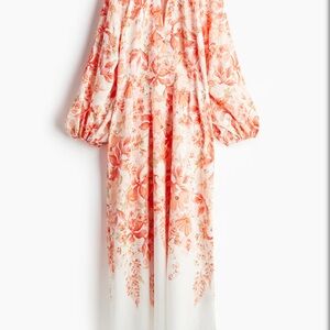 H&M Floral Orange Maxi Dress